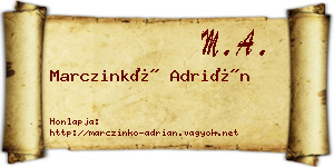 Marczinkó Adrián névjegykártya